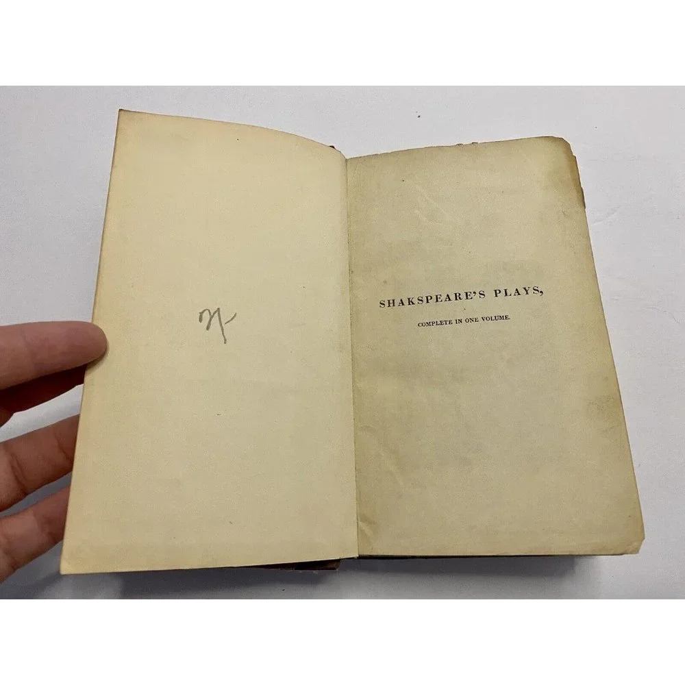 Antique Shakespeare’s Play’s Complete‎ In One Volume 1836 Dramatic Works